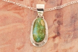 Sonoran Turquoise Sterling Silver Navajo Pendant
